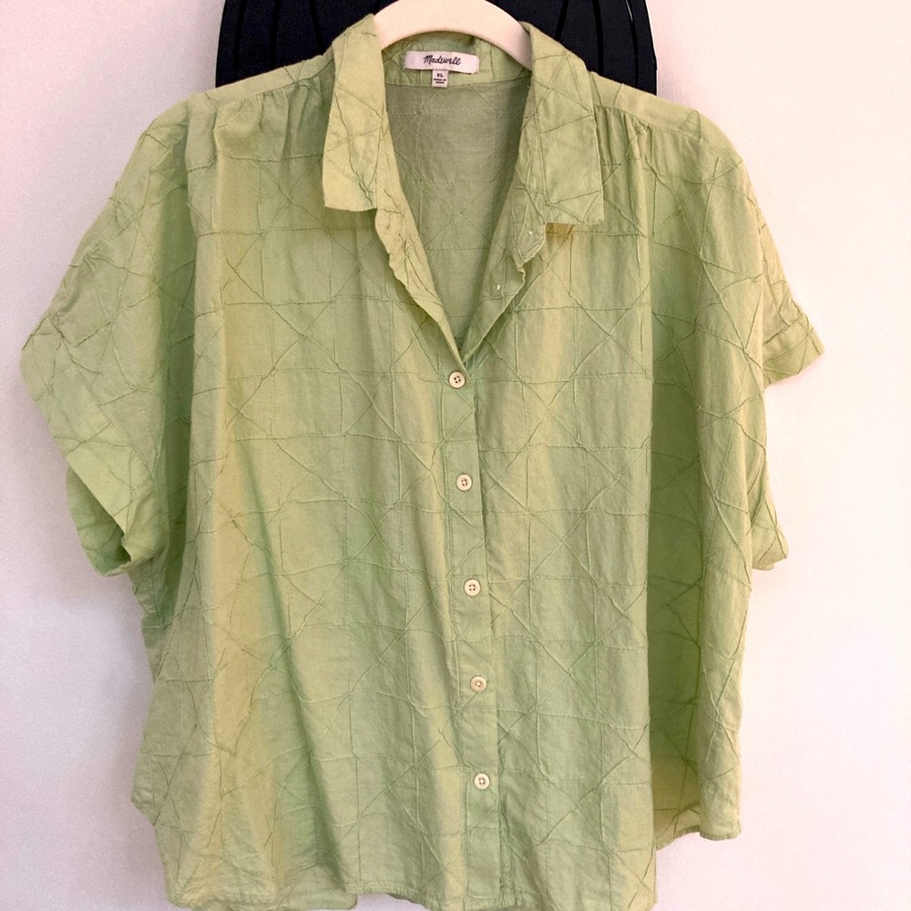 Madewell Hilltop shirt in geo texture